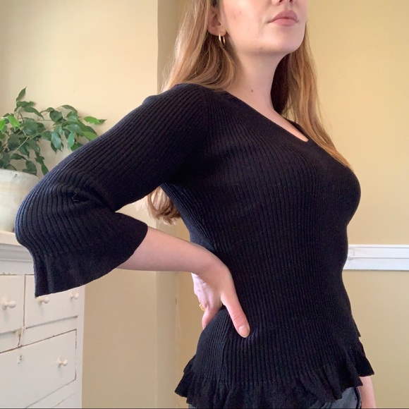 Vintage flouncy sleeved top - Picture 3 of 6